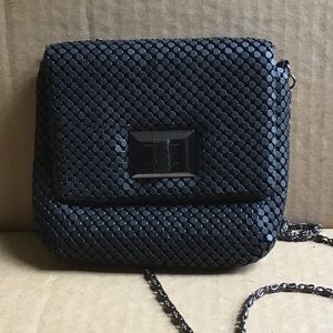 Chain link mini crossbody bag.